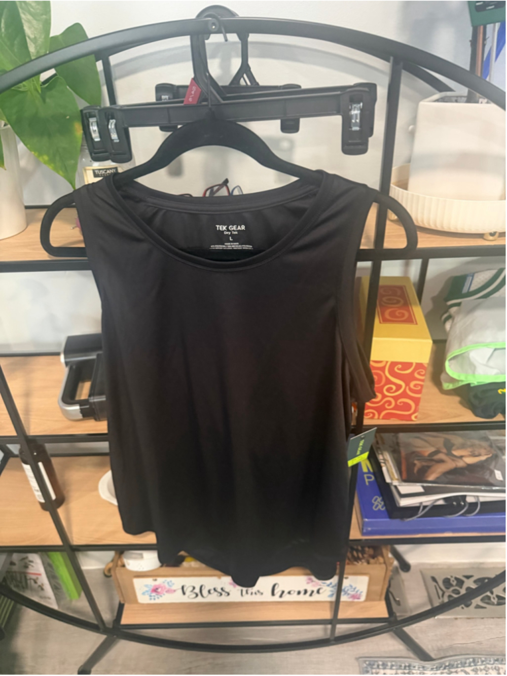 Women's Tek Gear Black Dry Tek Tank Top Size L